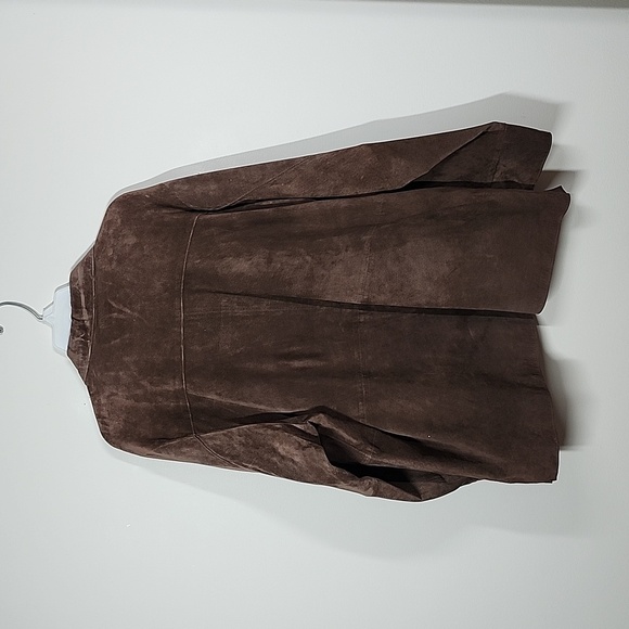 Garson By Rem Garson Brown Genuine Leather Shacket Jacket Vintage Womens 3X - Picture 8 of 8